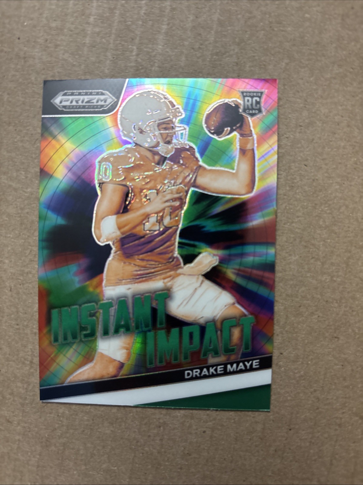 2024 Prizm Draft Picks Instant Impact Green Prizm Drake Maye RC #II-DM Patriots