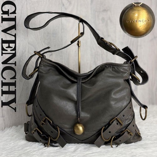 Givenchy Women Bag Vintage Leather Belt Shoulder Elegant VHTF Designer Collectio