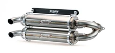 Trinity Dual Slip On Exhaust Muffler For RZR Turbo R Ultimate 2020-24