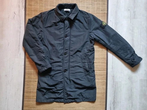 Stone Island Micro Reps Cappotto Impermeabile Trench Nero M