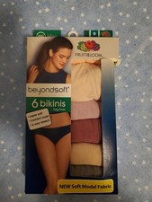 Fruit of the Loom Women  s Beyond Soft Bikinis 6 Pack Size 9/2X Open Pack WP34