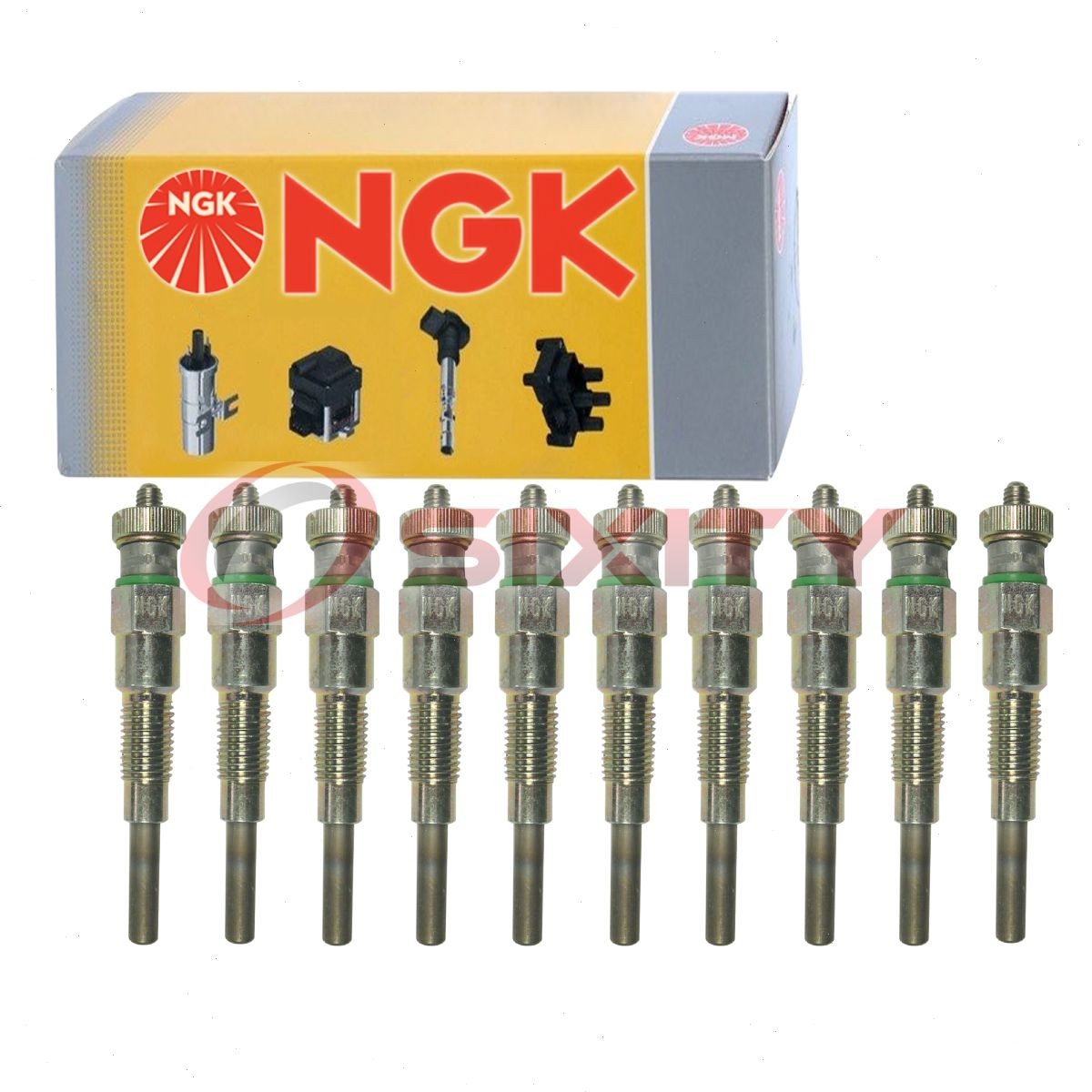 10 pc NGK 2649 YE01 Glow Diesel Glow Plugs for 16851-6551-2 Ignition gf