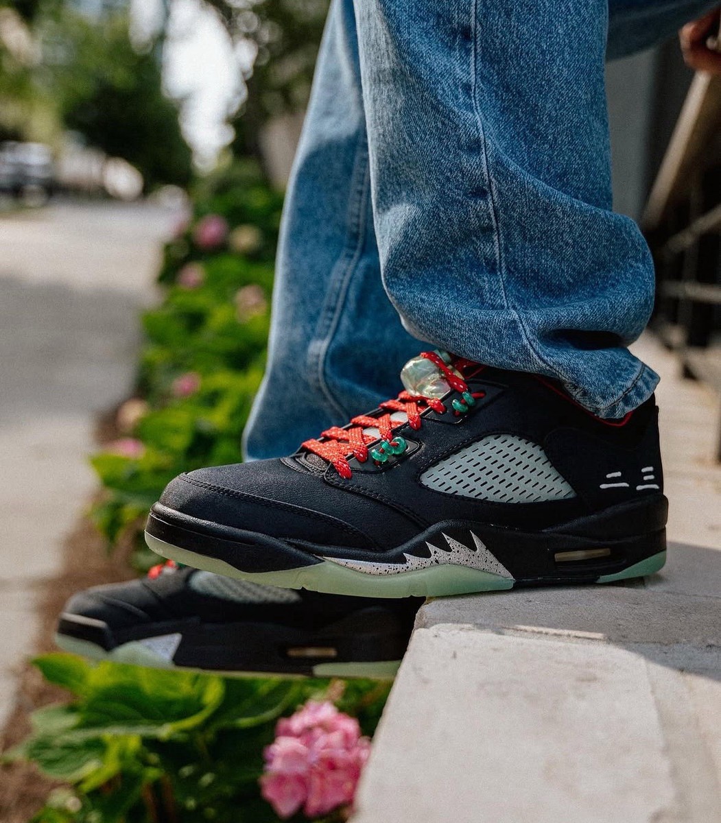 New 11 Nike Air Jordan 5 V Low Retro Clot Black Classic Jade Red