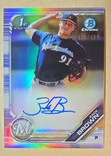 2019 Bowman Chrome - Prospects Autographs Zack Brown #CPA-ZB Refractor /499 (AU,