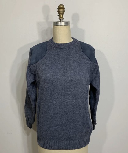 Vintage Sweater Leather Made In UK Womens Medium - Picture 3 of 8
