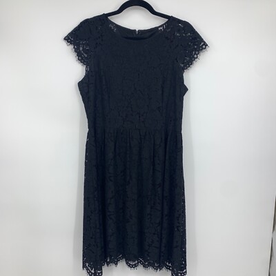 Kensie Womens 12 Lace Dress Black Floral Party Goth Whimsigoth Fairy | eBay