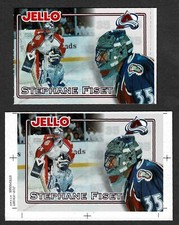 1995-96 Kraft Jell-O Crease Keepers Stephane Fiset Progressive Proof Blank-Back