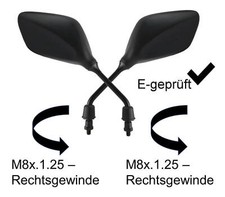 Spiegel Set für Baotian Benzhou REX RS450 Jinlun China Roller GY6 NEU M8 re-li