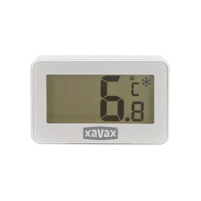 Xavax Kühlschrank Gefrierschrank Thermometer Digital Weiß magnetisch + Batterie