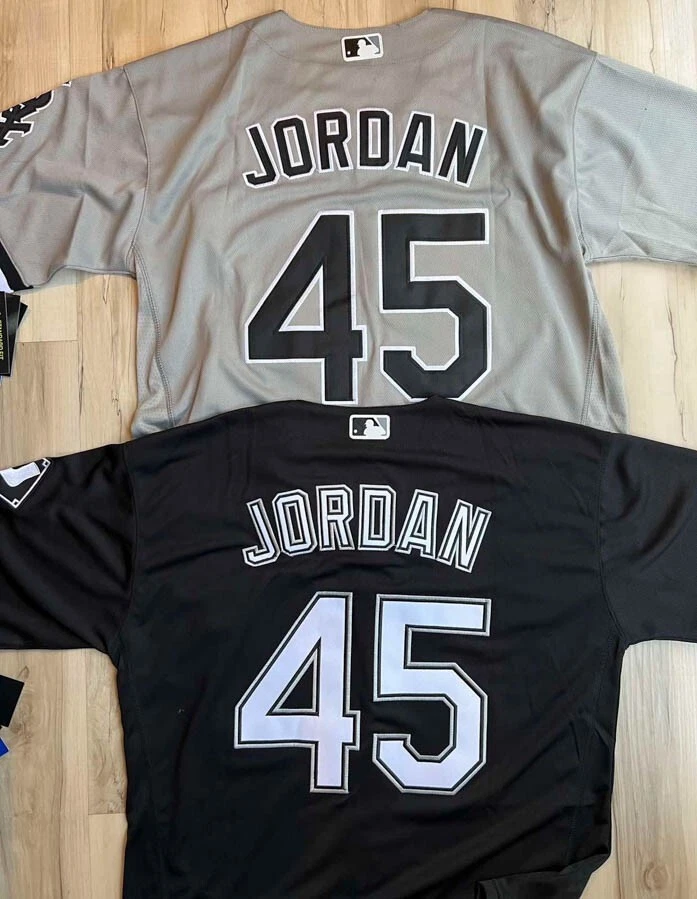 Men's Chicago White Sox #45 Michael Jordan Grey Cool Base Jersey on  sale,for Cheap,wholesale from China