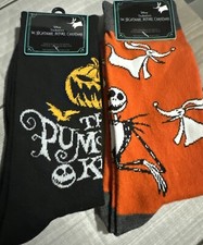 Nightmare Before Christmas Pumpkin King and Zero Crew Socks Men s Socks