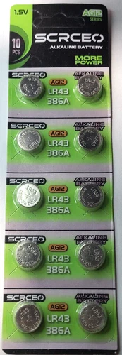 LR43 10PK 1.5V ALKALINE (GREAT EXP 12/30) 386 AG12 SR43 280-41 FREE SHIPPING - product listing photo