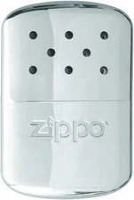Zippo 12 Hour Refillable Hand Warmer w/ warming bag & filling cup - Chrome