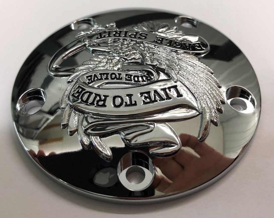 Chrome Live To Ride Ignition Timing Cover for Harley Twin Cam INSTITUTO TECNOLÓGICO DE CHINÁ