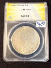 1887 S MORGAN DOLLAR ANACS AU 53