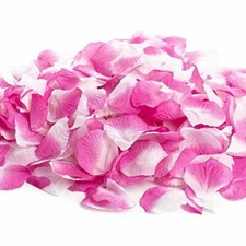 Factory Direct Craft Bulk Bag of Approximately 1800 Pink and White Roses