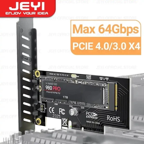 JEYI - Carte Adaptateur M.2 NVMe Vers PCIe 4.0/3.0 - Full Speed Express Card