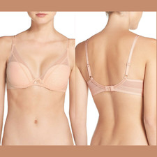 NEW Chantelle Intimates Festivite Underwire Contour Bra Nude Blush SZ 32DD #1105