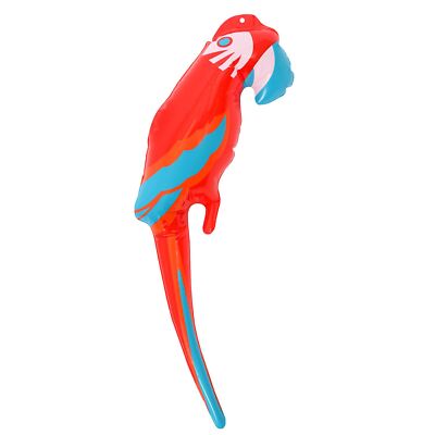 AUFBLASBARER ROTER PAPAGEI PIRAT HAWAIIAN PARTY LUAU TROPISCH KOSTÜM ACCESSOIRE