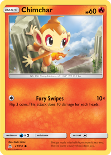 1x Chimchar 21/156 REVERSE HOLO Ultra Prism Pokemon TCG Card MP | eBay