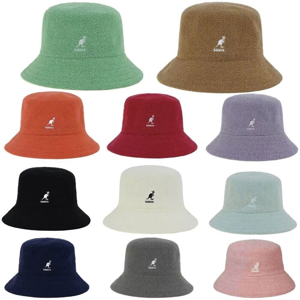 New Kangol Bermuda Casual Bucket Hat Flat Top Knit Hats  display picture 3