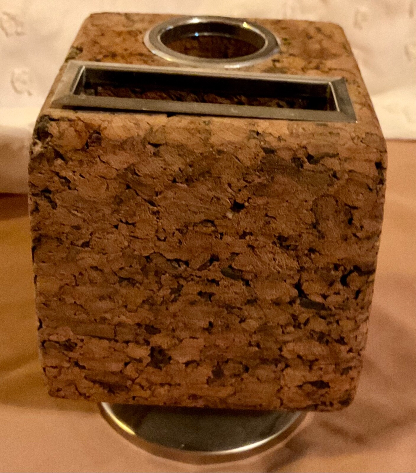 Vintage Park Sherman Mid Century Modern Desk Organizer Cork Pen Pencil Holder