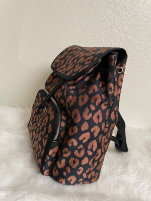 R NWB Kate Spade Sam Leopard Nylon Medium Backpack K4463  display picture 1