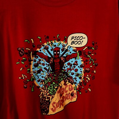Vintage Mens Marvel Lootwear Taco Surprise Red TEE Tshirt 2XL | eBay