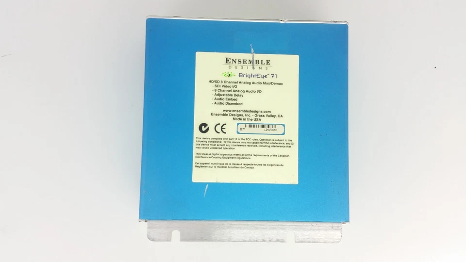 Ensemble Designs BrightEye 71 HD/SD 8 Channel Analog Audio Embedder/Disembedder - Image 2 of 4