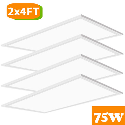2x4FT LED Flat Panel Troffer Light 5000K Recessed Back-Lit Drop Ceiling Lights