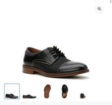 Chaps Daywear Men's Size 9.5 Black Cap Toe Lace Up Dress Shoes New