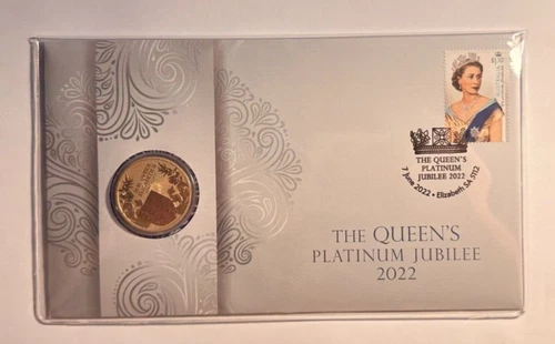 2022 Australia PNC The Queen's Platinum Jubilee $1 Dollar Coin & Stamp - PM