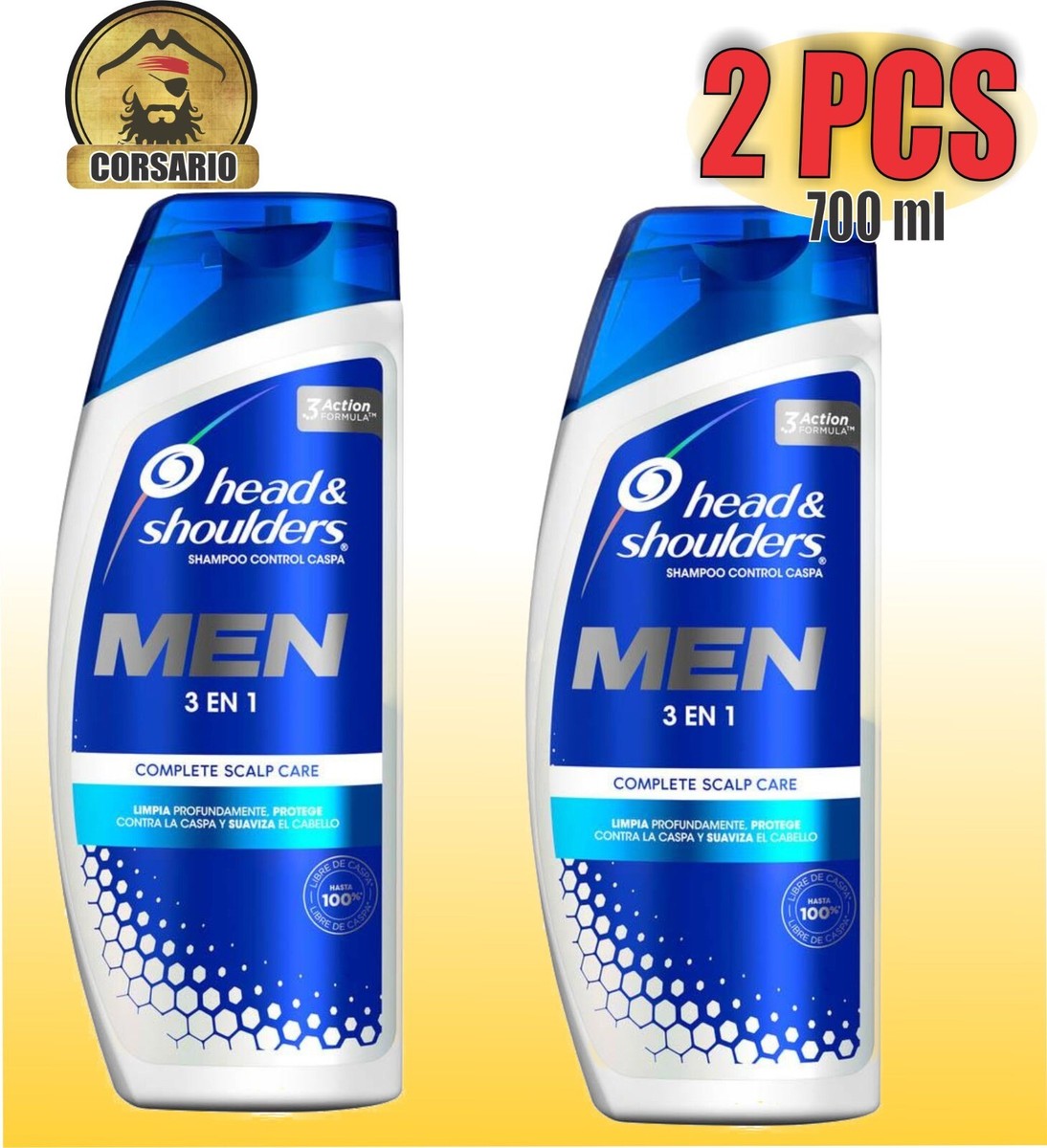 HEAD & SHOULDERS Dandruff Control Shampoo Men 3 in 1-650 Ml