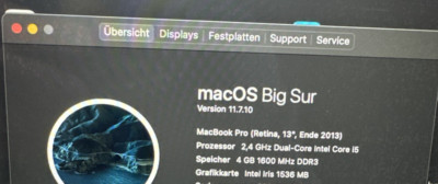 MacBook Pro Retina 13Zoll Late 2013 