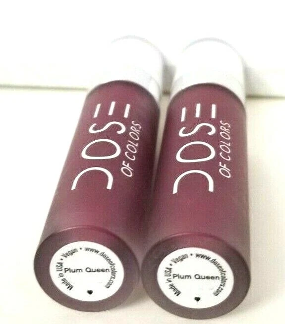 2 pk DOSE OF COLORS Liquid Matte Lipstick Plum Queen 0.16 fl oz UNBOXED - Image 4 of 4