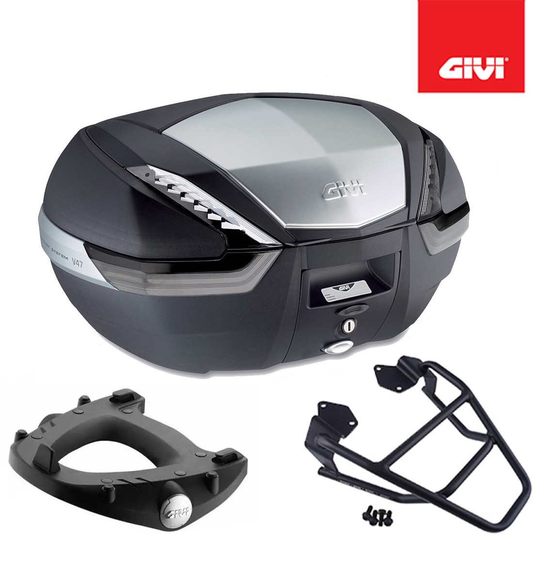 GIVI Top Case Luggage V47NT + Plate Kawasaki Versys 650 2023 2024 