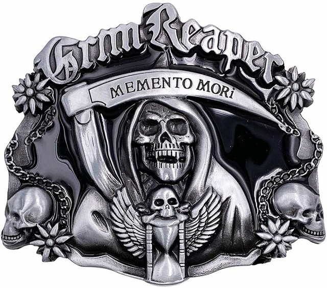 grim reaper belt buckle