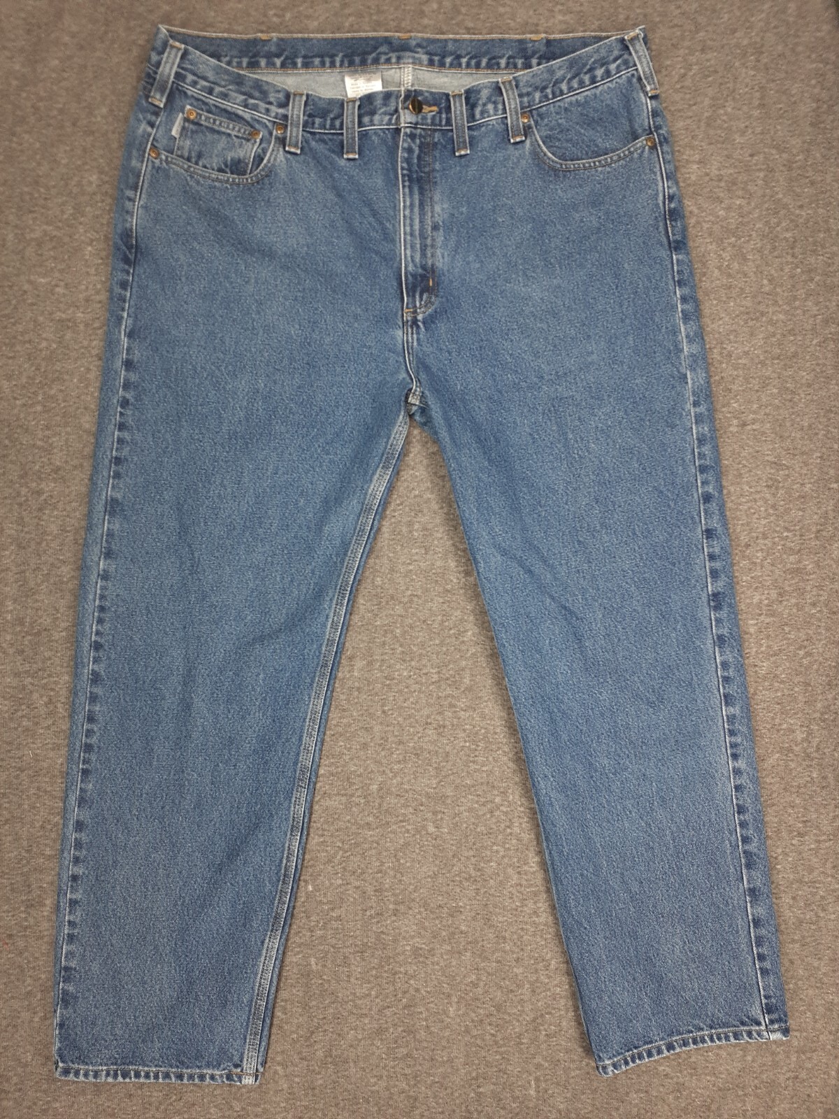 Carhartt B480 DVB jeans mens 44 x 32 straight leg blue workwear casual