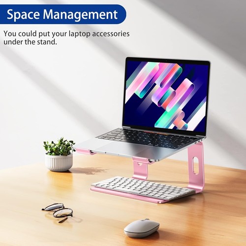 Pink Aluminum Laptop Stand Detachable Liftable Ergonomic Design For 10-15.6" - Picture 6 of 8