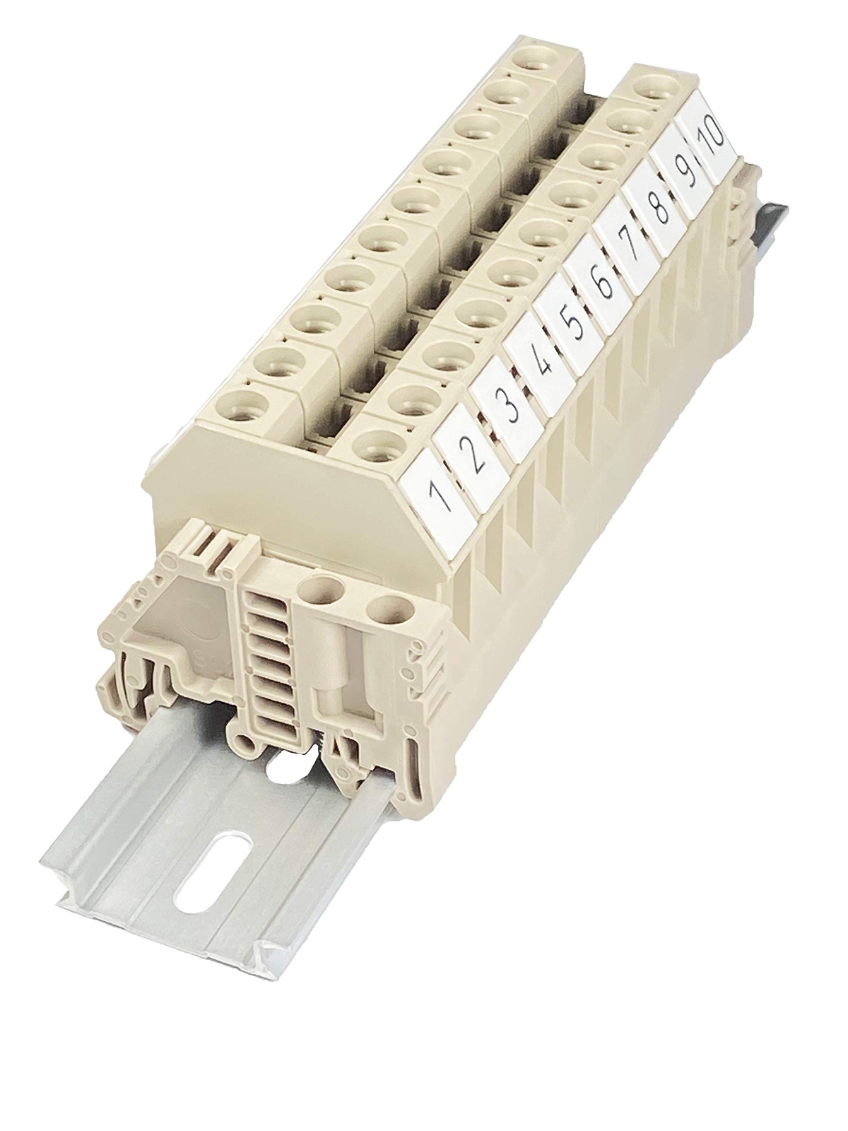 ICI Dinkle DK10N 10 Gang DIN Rail Terminal Blocks Box Connector 6-20 AWG 60A