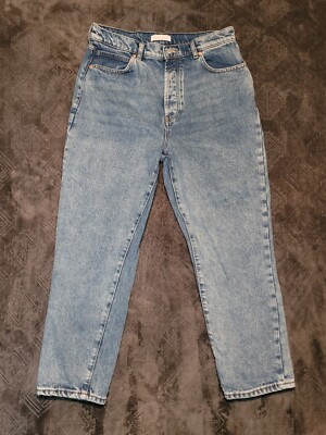 Betro Simone Women's Stone Wash Blue High Waisted Tapered Jeans Size 32
