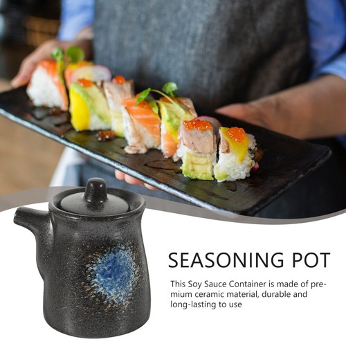 Set of 3 Sushi Dishes Soy Sauce Pot Liquid Seasoning Container Vinegar