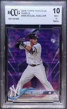 2018 Topps #305 Miguel Andujar Toys R Us Exclusive Rookie Card RC Purple BCCG 10. rookie card picture