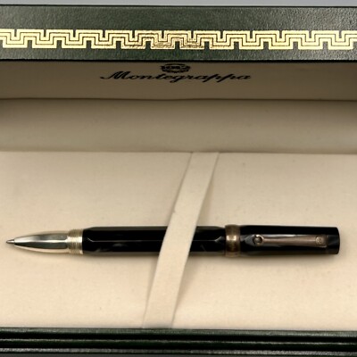 Montegrappa ボールペン Micra ミクラ チャコール Montegrappa Micra Palm Ballpoint Stylus Charcoal Resin - Near Mint