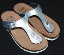 SCHOLL  ZEHENSANDALEN ZEHENTRENNER SILBER SHO AURELIA  PANTOLETTE Gr. 36 NEU
