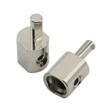 Pair ILL Customz Offset Power and Ground 1/0 Gauge to 4 Gauge Amp Input Reducers