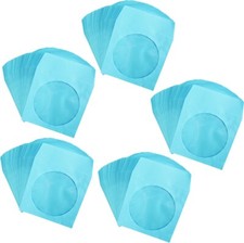  500 Blue Paper CD DVD Display Sleeve Window Flap Disc Media Storage CDIWWFBL