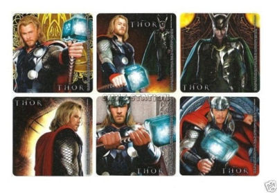 12 The Avenger Thor Stickers Kid Reward Bday Party Goody Loot Bag Filler Favor