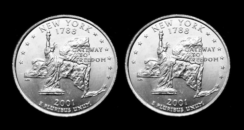 2001 P+D New York State BU Washington Quarters - Image 2 of 2