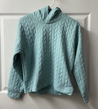 DSG Girls Hoodie Girls XL Size 16 Green Quilted Long Sleeve NWT